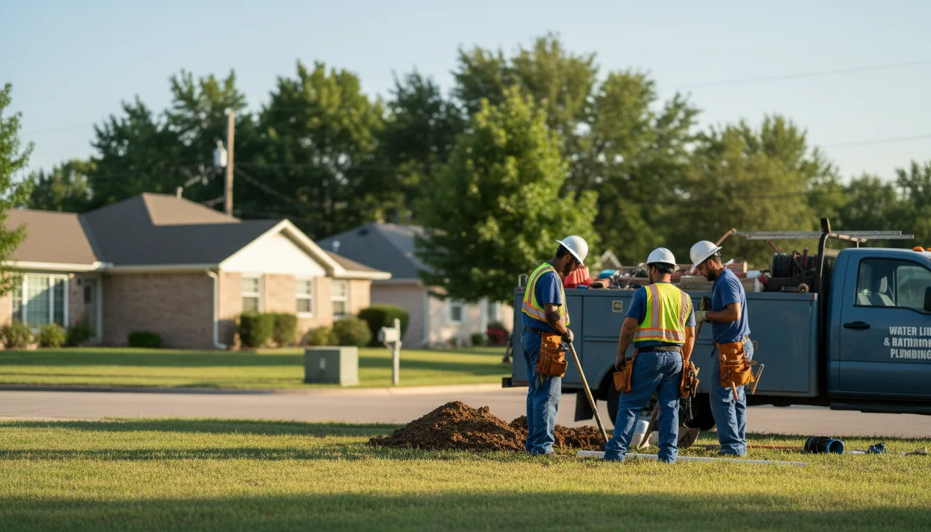 Residential water line and bathroom plumbing service in Terryville, CT